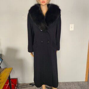 #750 Medium wool/fox fur coat